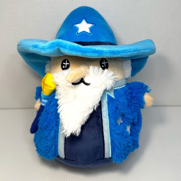 2021 Squishable Plush Blue Wizard Stuffed Sparkle Eyes Wand 10” - Picture 1 of 7
